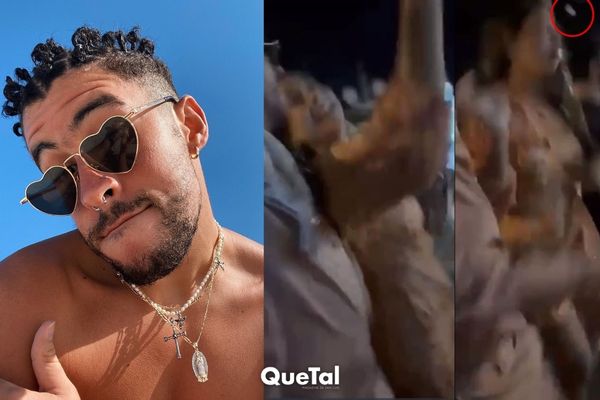 Bad Bunny enfurece con una fan y avienta su teléfono al piso